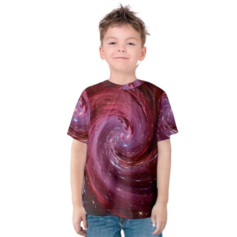 Galaxy Fog Kosmus Universe Kids  Cotton Tee by Wegoenart