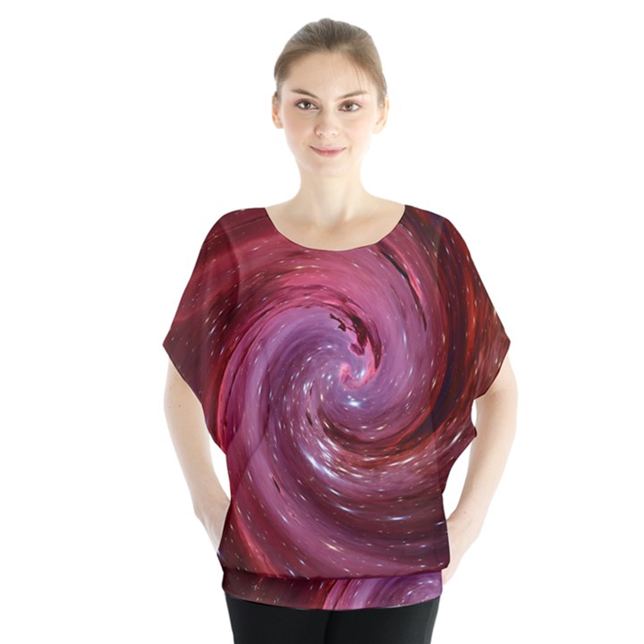 Galaxy Fog Kosmus Universe Batwing Chiffon Blouse