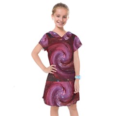 Galaxy Fog Kosmus Universe Kids  Drop Waist Dress by Wegoenart