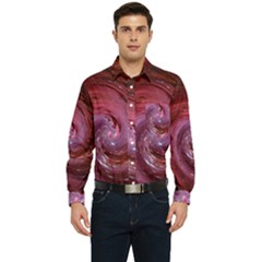 Galaxy Fog Kosmus Universe Men s Long Sleeve Pocket Shirt  by Wegoenart