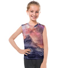 Mountain Cosmos Universe Nature Kids  Mesh Tank Top by Wegoenart