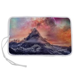 Mountain Cosmos Universe Nature Pen Storage Case (l) by Wegoenart