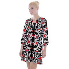 A-new-light Open Neck Shift Dress by DECOMARKLLC