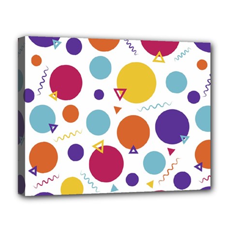 Background Polka Dot Canvas 14  X 11  (stretched) by Ravend