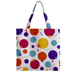 Background Polka Dot Zipper Grocery Tote Bag by Ravend