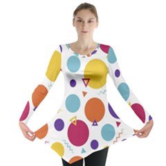 Background Polka Dot Long Sleeve Tunic  by Ravend