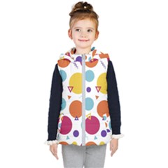 Background Polka Dot Kids  Hooded Puffer Vest by Ravend