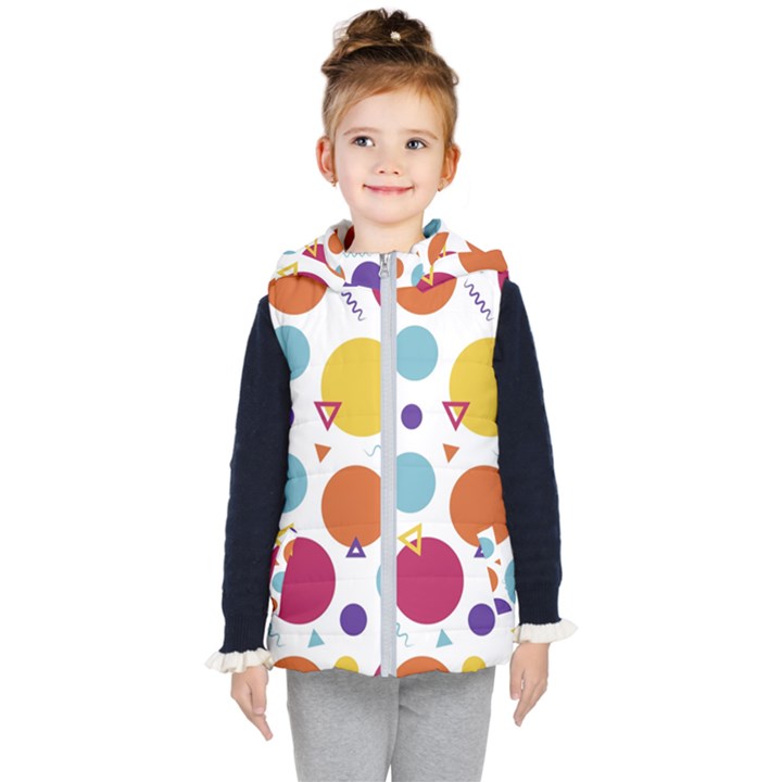 Background Polka Dot Kids  Hooded Puffer Vest