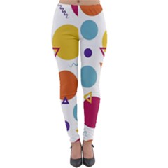 Background Polka Dot Lightweight Velour Leggings by Ravend