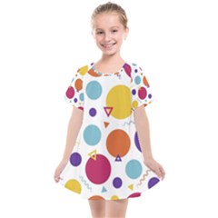 Background Polka Dot Kids  Smock Dress by Ravend