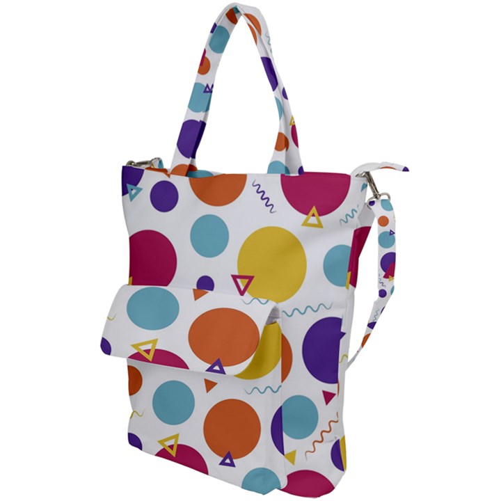 Background Polka Dot Shoulder Tote Bag