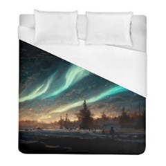 Northern Light North Sky Night Duvet Cover (full/ Double Size) by Ravend