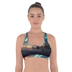 Northern Light North Sky Night Cross Back Sports Bra by Ravend