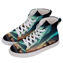 Northern Light North Sky Night Men s Hi-top Skate Sneakers by Ravend