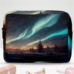 Northern Light North Sky Night Make Up Pouch (large) by Ravend