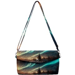 Northern Light North Sky Night Removable Strap Clutch Bag by Ravend