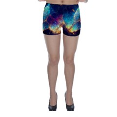 Abstract Galactic Wallpaper Skinny Shorts by Ravend