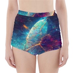 Abstract Galactic Wallpaper High-waisted Bikini Bottoms by Ravend