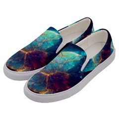 Abstract Galactic Wallpaper Men s Canvas Slip Ons by Ravend