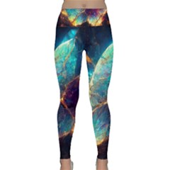 Abstract Galactic Wallpaper Lightweight Velour Classic Yoga Leggings by Ravend