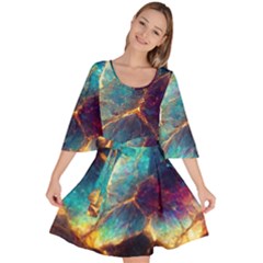 Abstract Galactic Wallpaper Velour Kimono Dress by Ravend