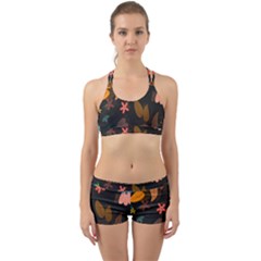 Flower Leaves Background Floral Back Web Gym Set by Ravend