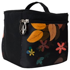 Flower Leaves Background Floral Make Up Travel Bag (big) by Ravend