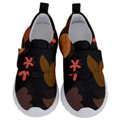 Flower Leaves Background Floral Kids  Velcro No Lace Shoes by Ravend