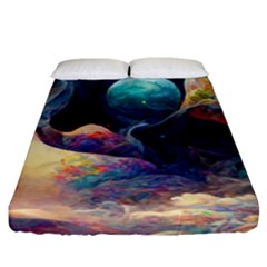 Quantum Physics Dreaming Lucid Fitted Sheet (king Size) by Ravend