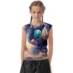 Quantum Physics Dreaming Lucid Kids  Raglan Cap Sleeve Tee by Ravend