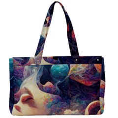 Quantum Physics Dreaming Lucid Canvas Work Bag by Ravend