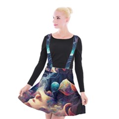 Quantum Physics Dreaming Lucid Suspender Skater Skirt by Ravend