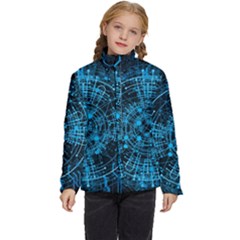 Network Circuit Board Trace Kids  Puffer Bubble Jacket Coat