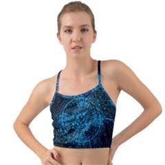 Network Circuit Board Trace Mini Tank Bikini Top by Ravend