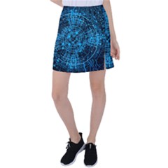 Network Circuit Board Trace Tennis Skirt by Ravend