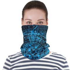 Network Circuit Board Trace Face Seamless Bandana (adult) by Ravend