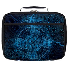 Network Circuit Board Trace Full Print Lunch Bag by Ravend