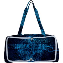 Network Circuit Board Trace Multi Function Bag by Ravend