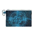 Network Circuit Board Trace Canvas Cosmetic Bag (Medium) View1