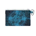 Network Circuit Board Trace Canvas Cosmetic Bag (Medium) View2