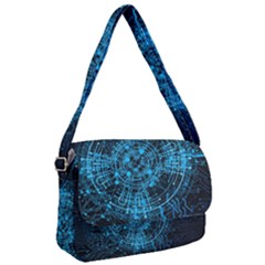 Network Circuit Board Trace Courier Bag by Ravend