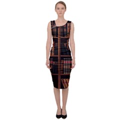 Book Bookshelf Bookcase Library Sleeveless Pencil Dress by Ravend