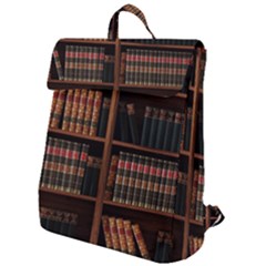 Book Bookshelf Bookcase Library Flap Top Backpack by Ravend