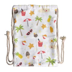 Summer Backgroundnature Beach Drawstring Bag (large) by Ravend