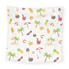 Summer Backgroundnature Beach Square Tapestry (large) by Ravend