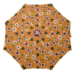 Flower White Pattern Floral Straight Umbrellas by Ravend