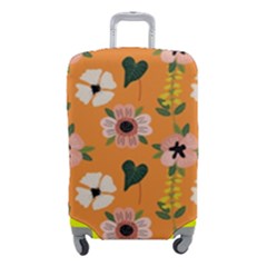 Flower White Pattern Floral Luggage Cover (small) by Ravend