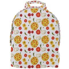 Illustration Pizza Background Vegetable Mini Full Print Backpack by Ravend