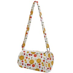 Illustration Pizza Background Vegetable Mini Cylinder Bag by Ravend