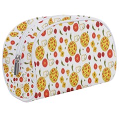 Illustration Pizza Background Vegetable Make Up Case (medium) by Ravend